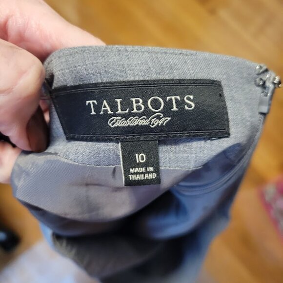 Talbots Wool Blend Grey Skirt Suit Set – Jacket 12 / Skirt 10 - Picture 6 of 8